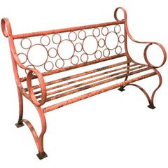 Orange Iron Bench, England, 1940s