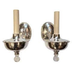 Set of Four Silver Plated Sconces