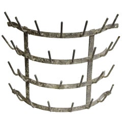 1950s French Vintage Steel Hedgehog Rack with 30 Pegs