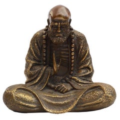 Chinese Bronze Seated Immortal Figure