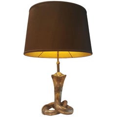 Cobra Table Lamp in Brass, 1970