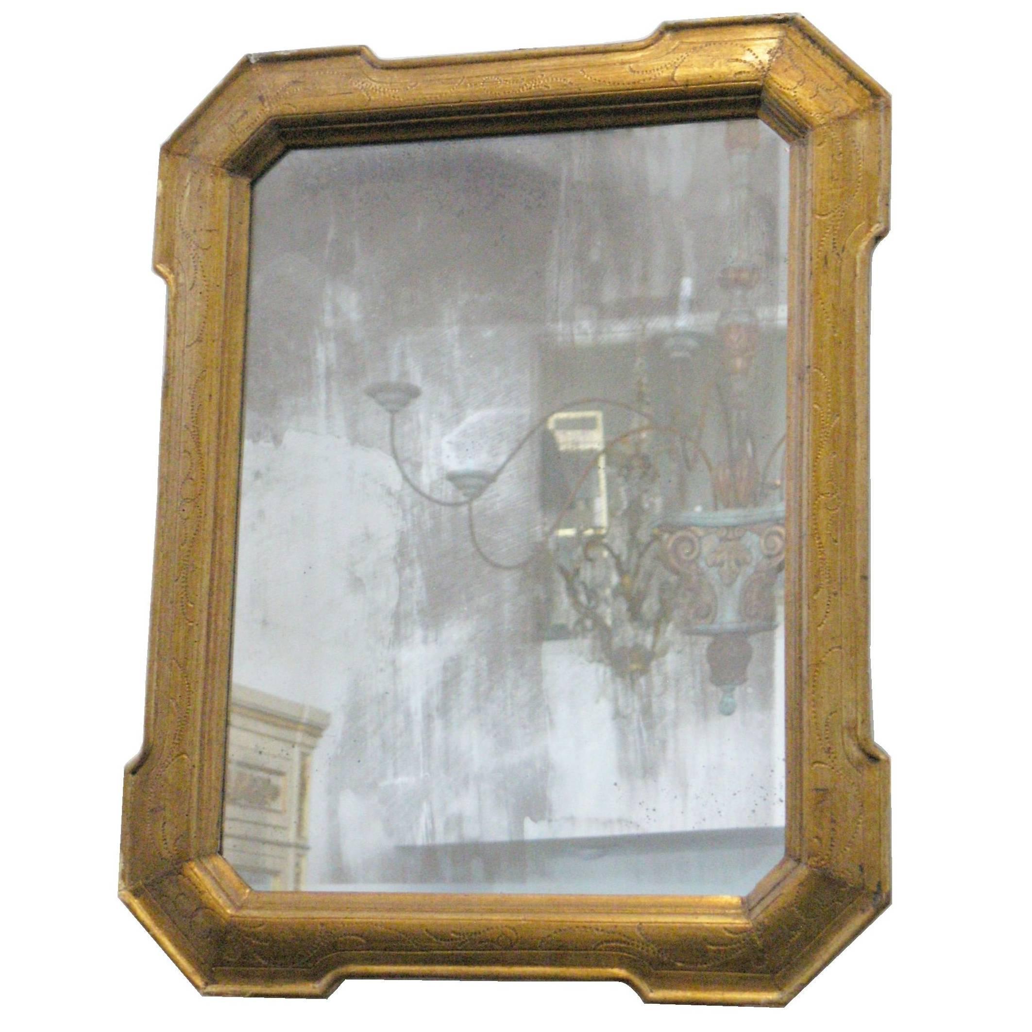 19th Century Louis Philippe Giltwood Mirror For Sale