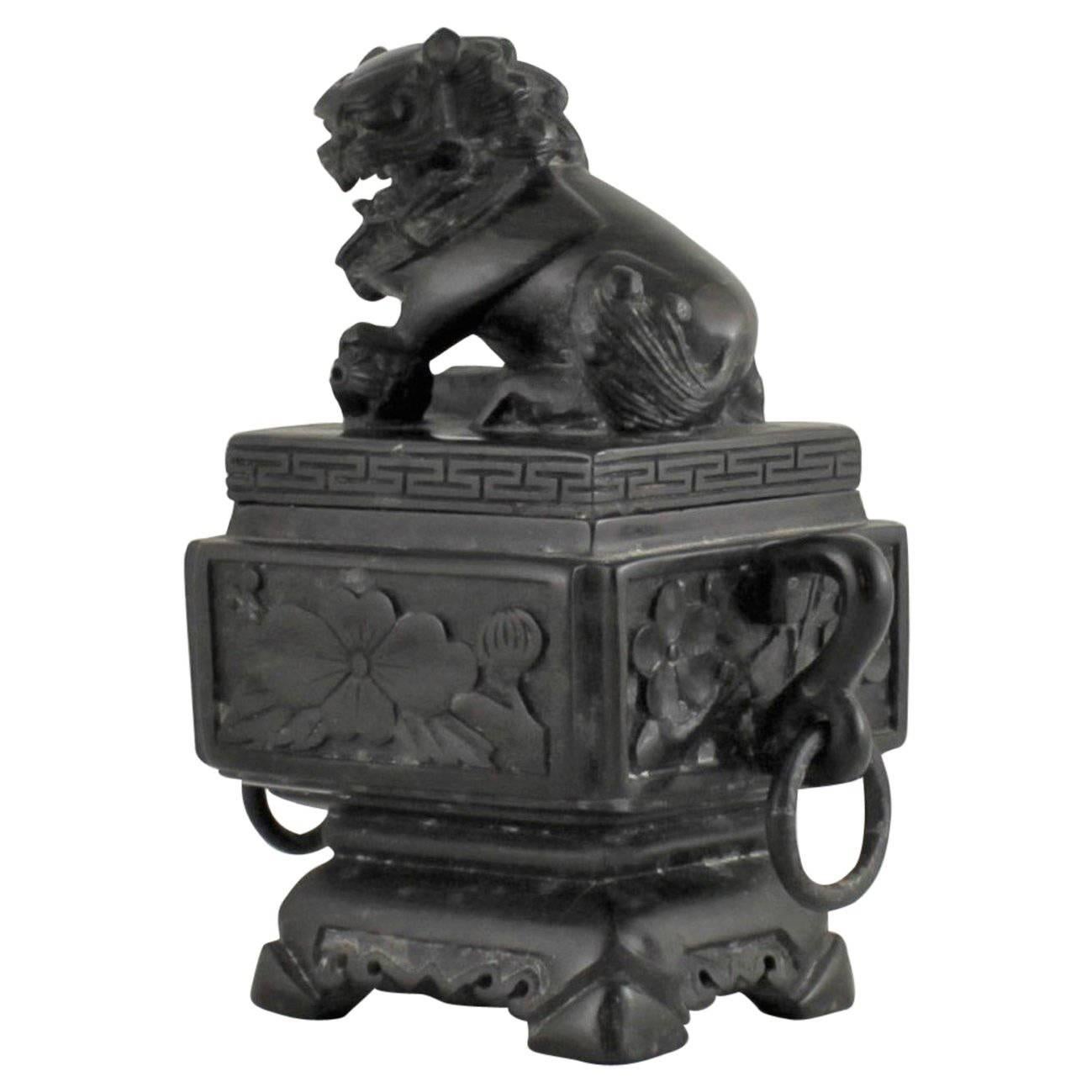 Chinese Soapstone Carved Box