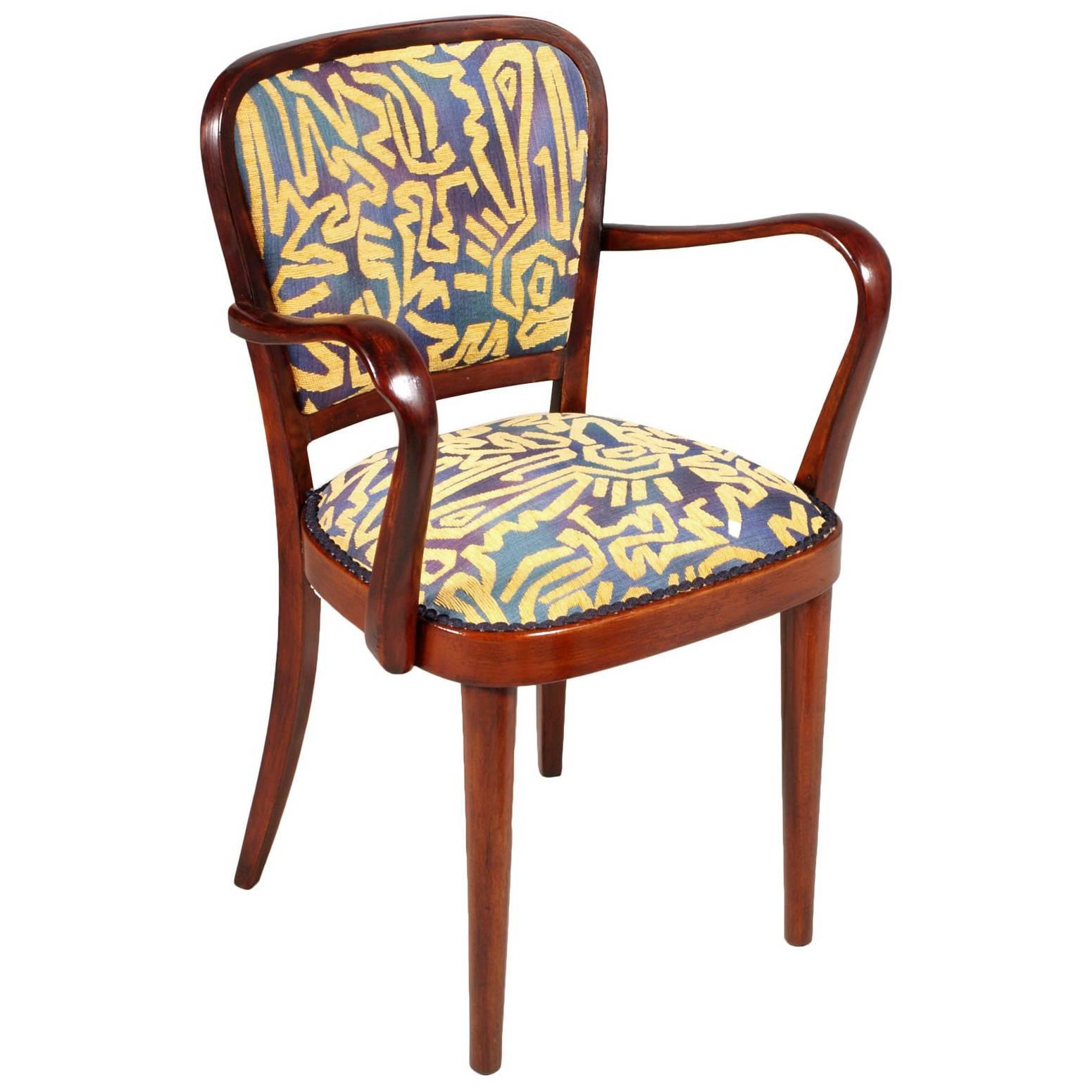 Mid-Century Modern Gio Ponti Attributed Armchair, Walnut, Restored, Finished Wax For Sale