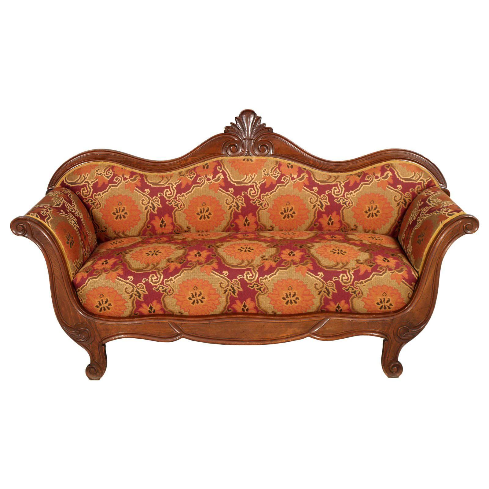 Mid-19th Century Empire Venetian Sofa Attributed to Valentino Panciera Besarel For Sale