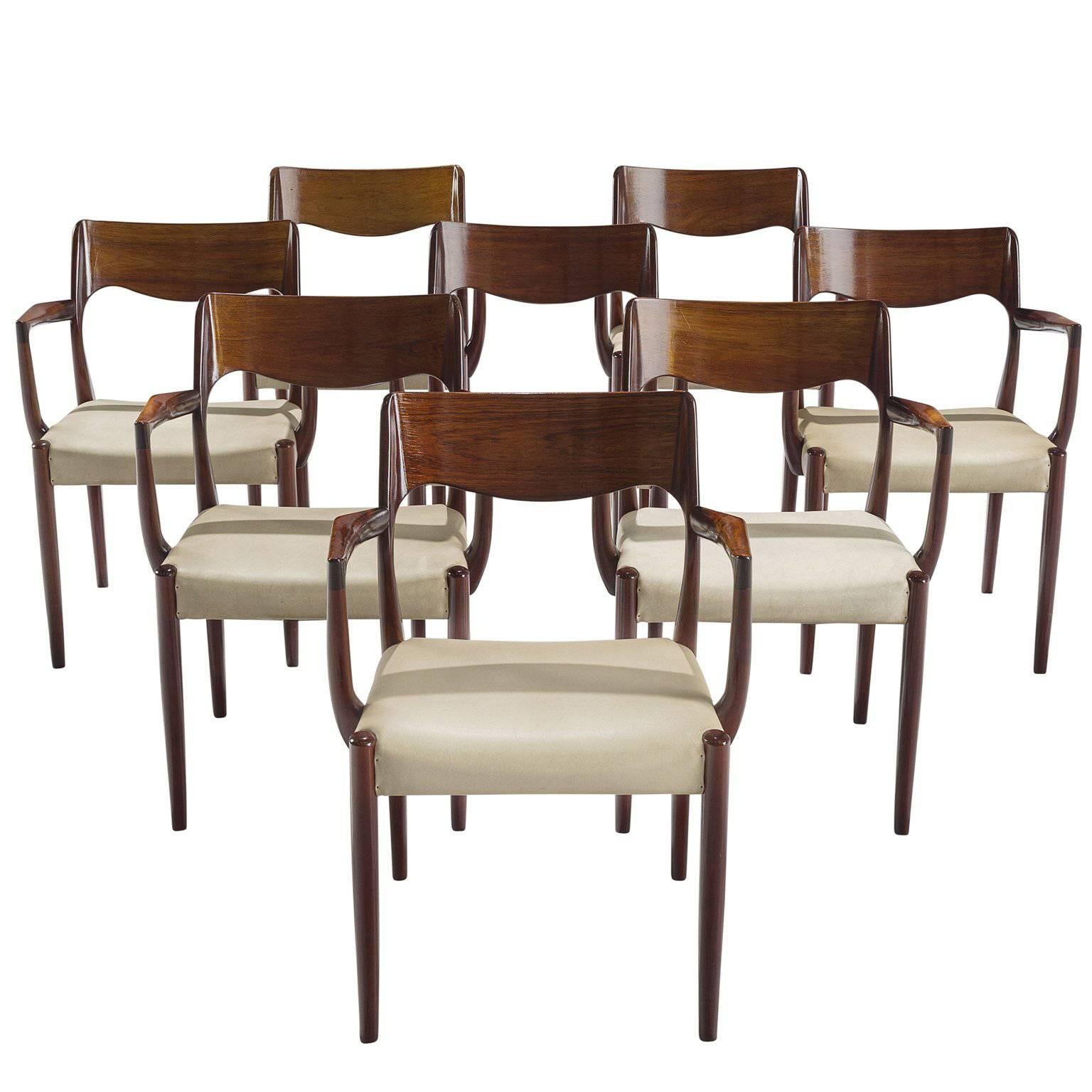 Set of Eight Danish Dining Chairs