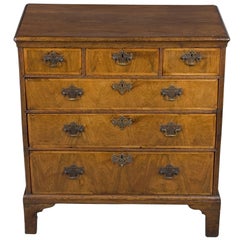 Antique Walnut Three over Three-Drawer Chest of Drawers