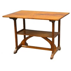 Peter Walls, style of. Walnut Cotswold School Arts & Crafts Handmade Side Table