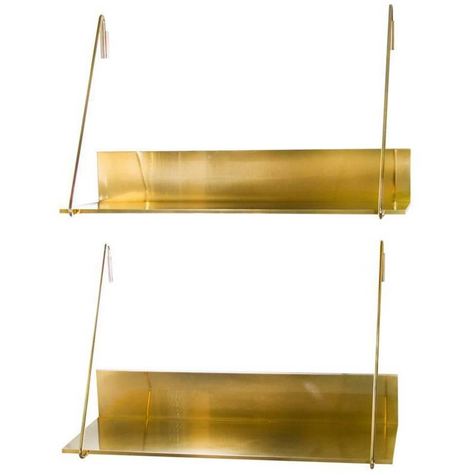 Solid Polished Brass Shelf MMXVI CS
