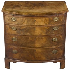 Bow Front Chest of Drawers with Brushing Slide