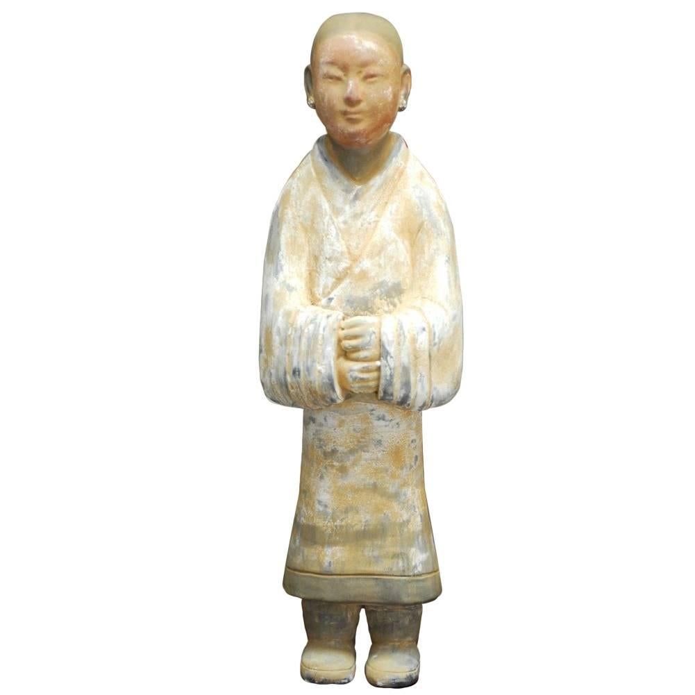 Chinese Han Style Ceramic Pottery Figure 