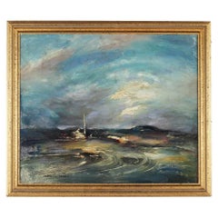 Oil Painting entitled Retreating Storm by Adrian Keith Graham Hill