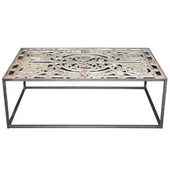 Nice Cast Iron Coffee Table Made from a 19th Century Fence