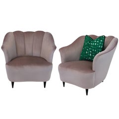 Pair of Scallop Back Chairs