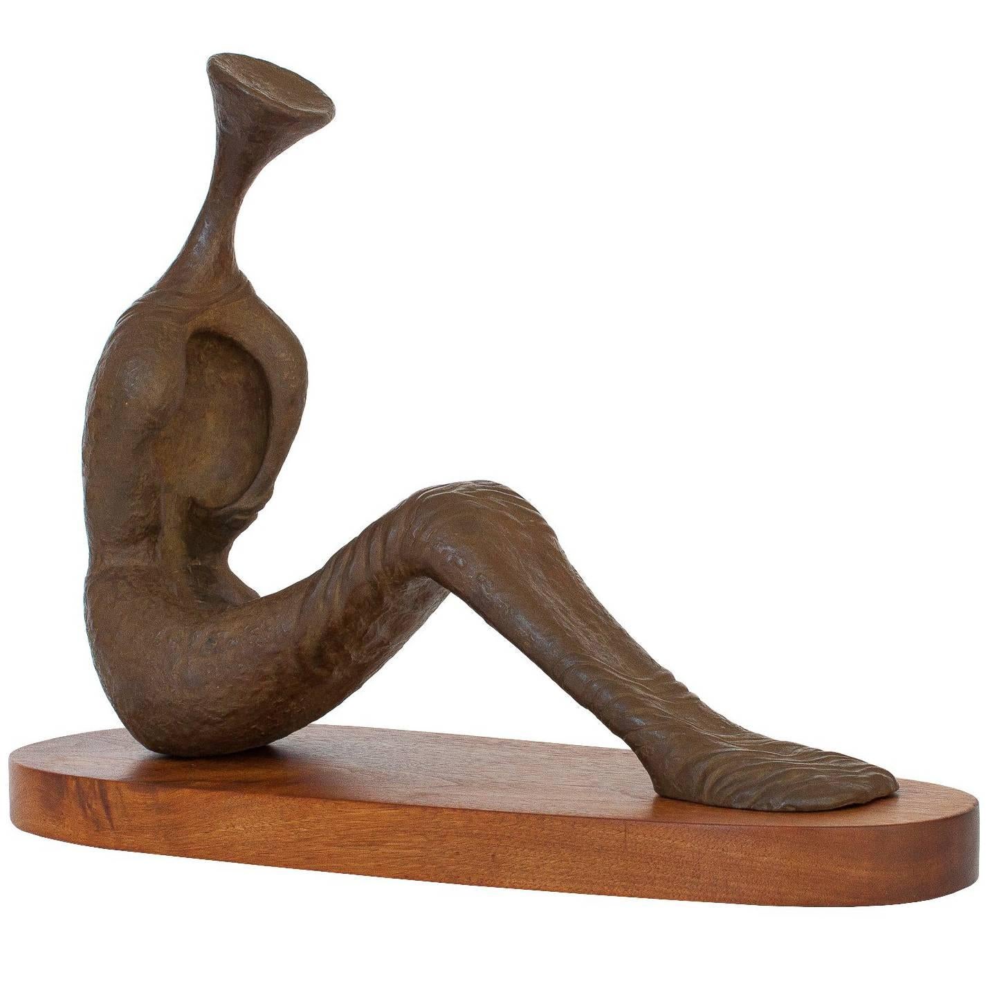 Nita K Sunderland "Tomb Figure" Bronze Sculpture