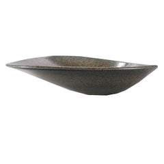 Mid Century Modern Hand Thrown Studio Pottery Asymmetric Center Bowl by J Lyons