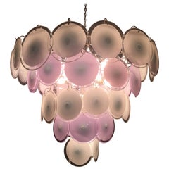 Charming Murano Disc Chandelier by Vistosi, 1970s