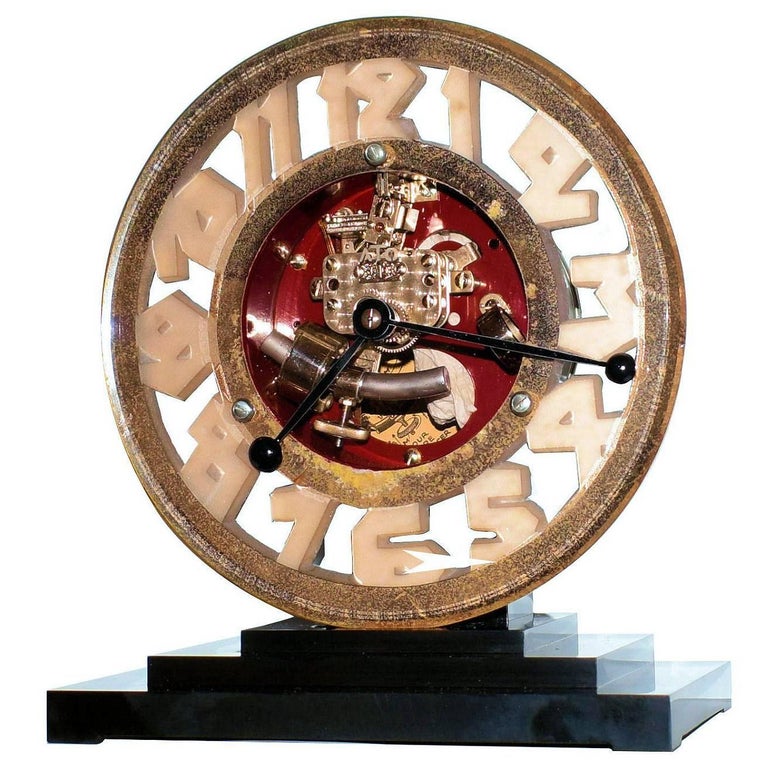 Super Rare Art Deco ATO Clock For Sale at 1stdibs
