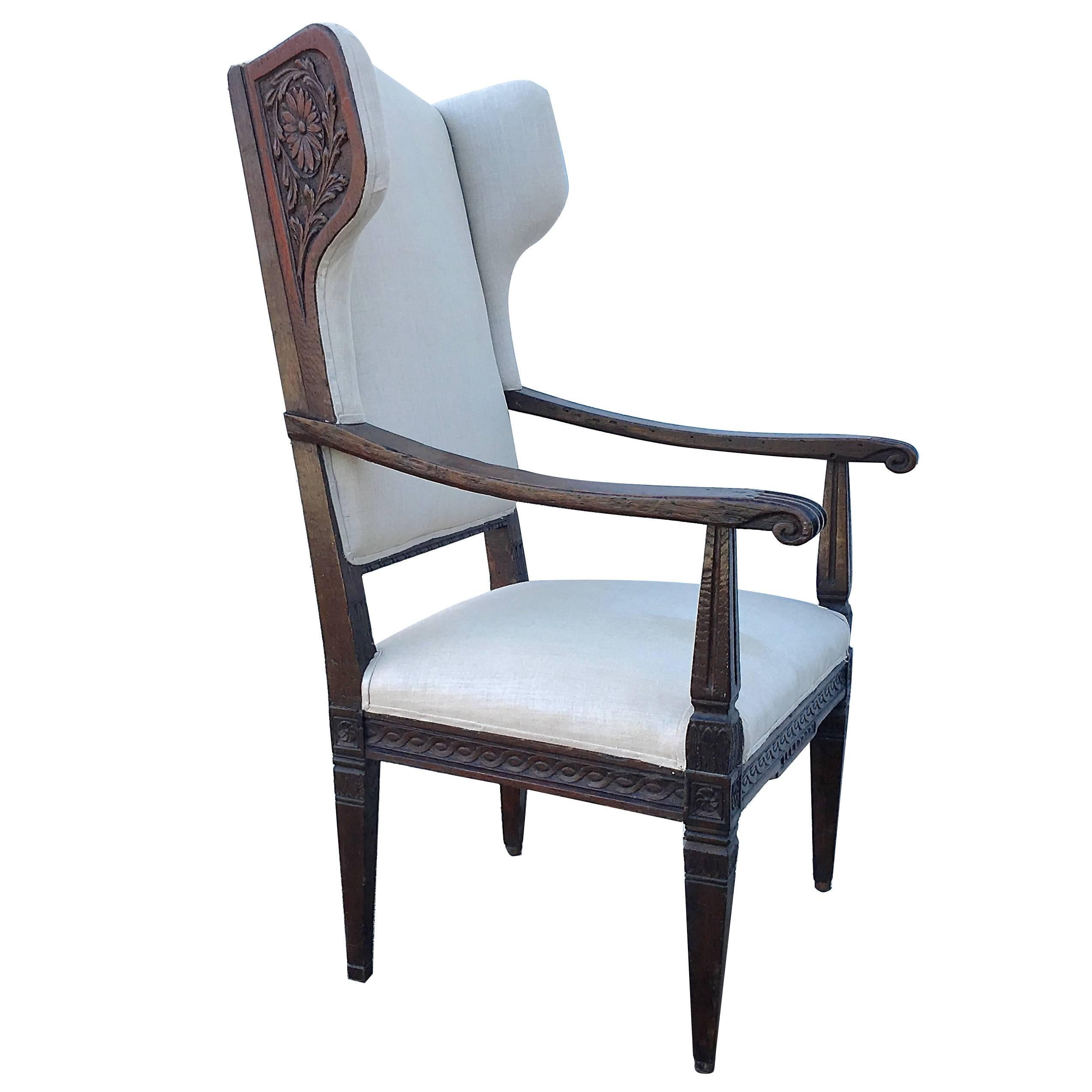 18th Century Italian Wing Chair