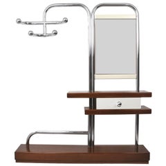 Used Entrance Clothes Hangers Whit Mirror, Bauhaus Style