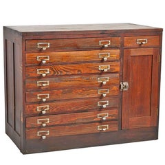 Used Rustic Drafting Office Flat File Cabinet, circa 1920s
