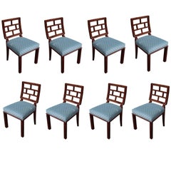 German Art Deco Period Set of Eight Dining Chairs