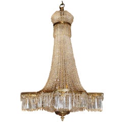 19th Century Cut-Glass Belle-Epoque Chandelier