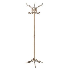 Bronze und Messing brünierter Jugendstil-Kleiderbügel aus der Belle Epoque, Bronze mit Grifone-Füßen