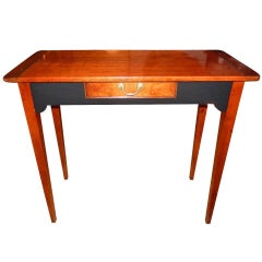 Custom Cherrywood and Ebony Console Table-Desk