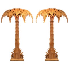 Palm Trees Floor Lamps by Maison Jansen