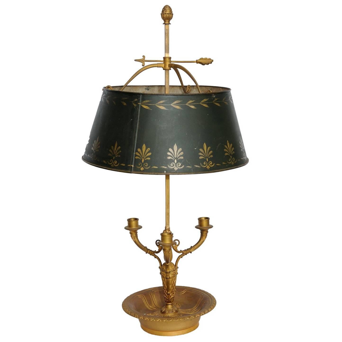 French Second Empire Napoleonic Style Bouillotte Lamp, circa 1880 For Sale