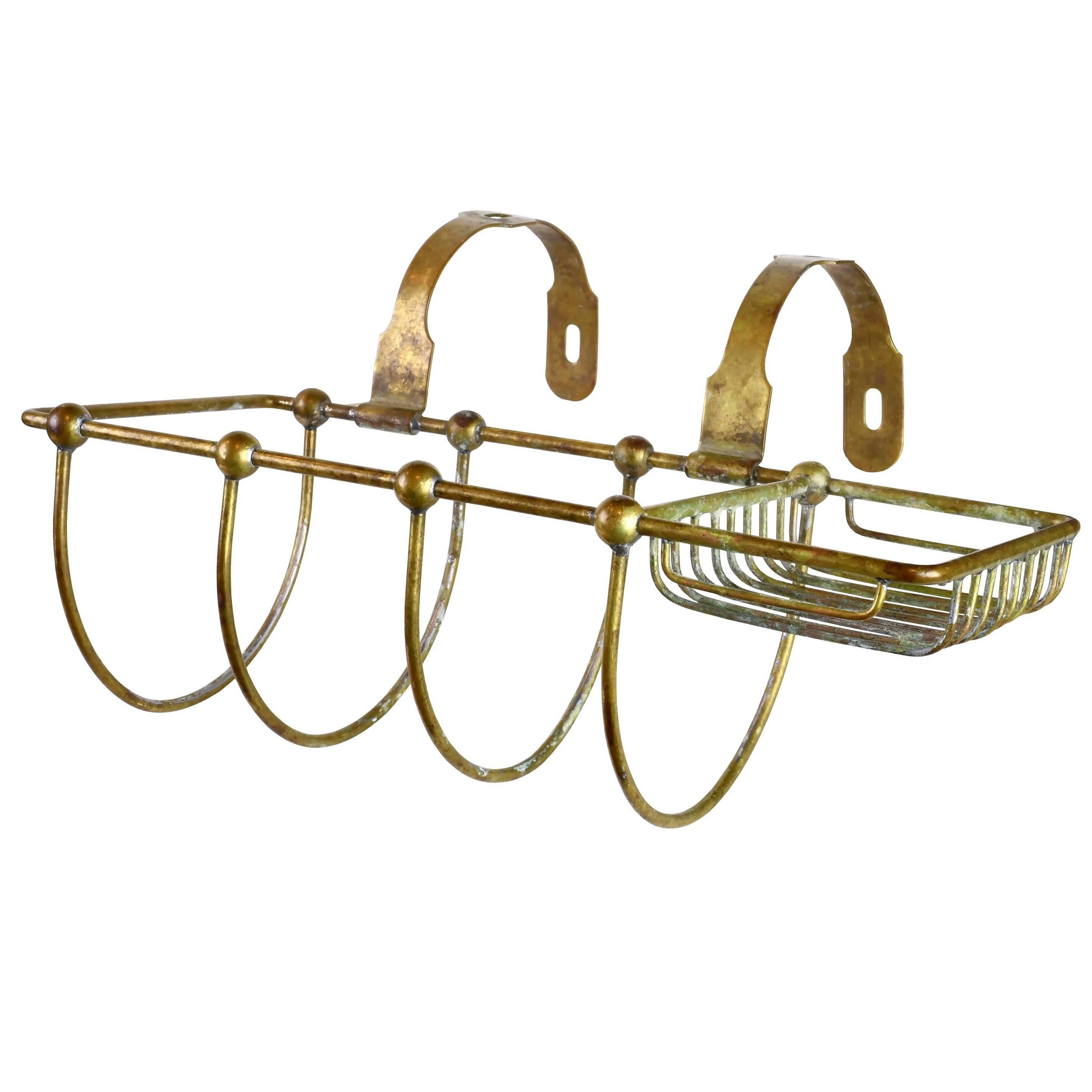 Brass Soap Sponge Holder, circa 1900