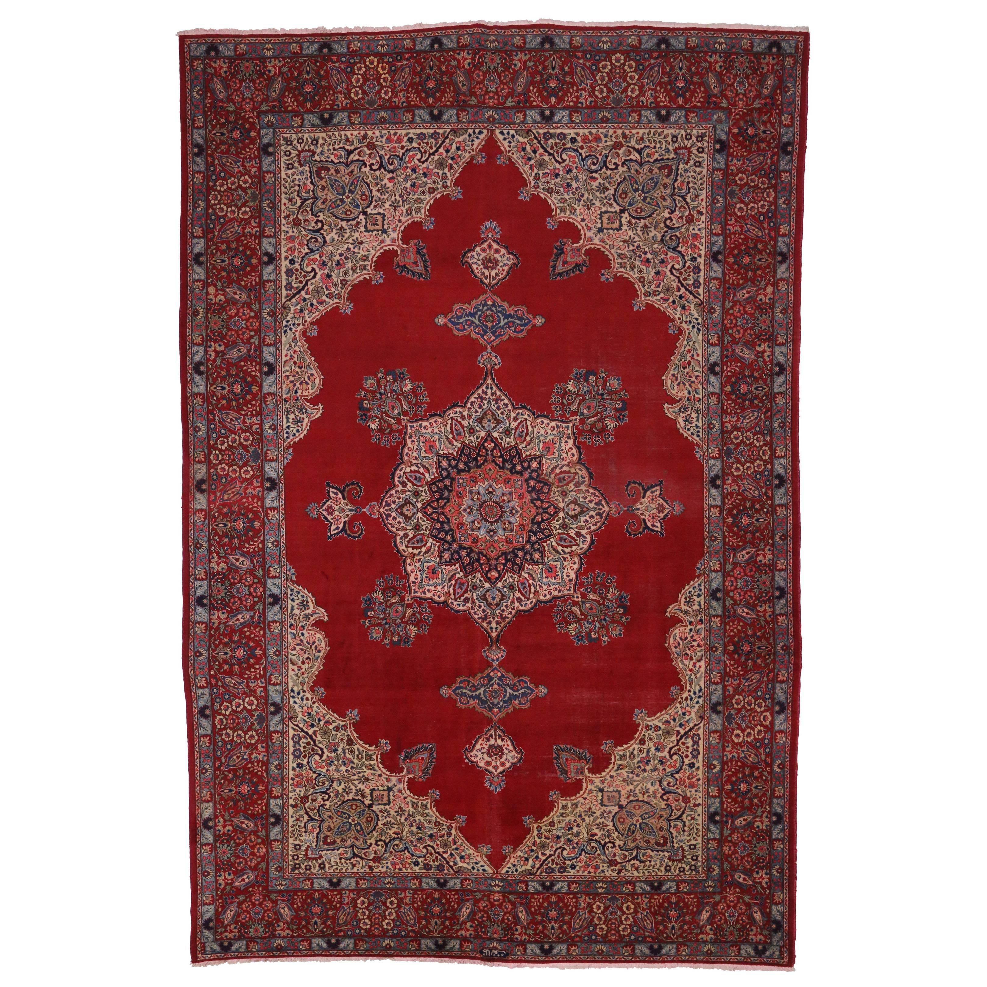 Antique Persian Tabriz Rug, 11'09 x 17'06  For Sale