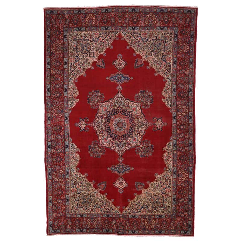 Antique Persian Lilihan Rug with Preppy Jacobean Style For Sale at ...