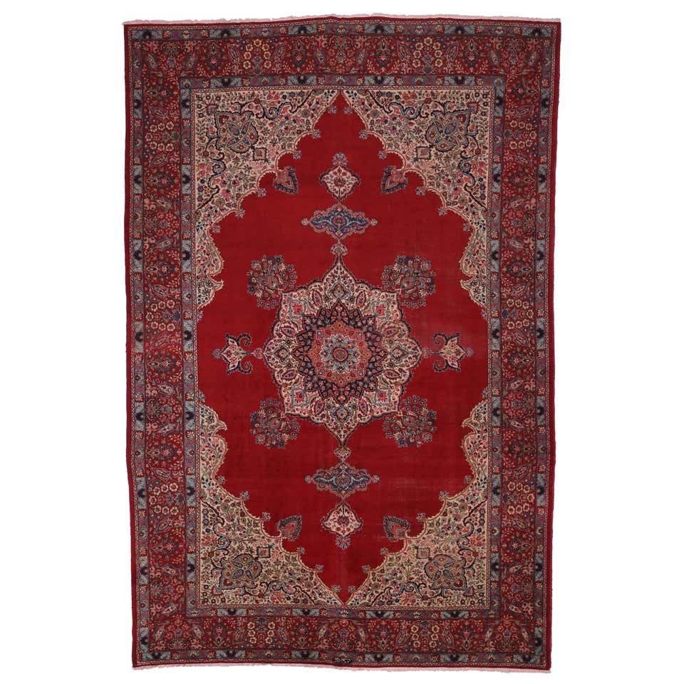 Antique Persian Kashan Palace Rug with English Tudor Jacobean Style For ...