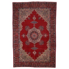 Tapis persan antique de Tabriz, 11'09 x 17'06 