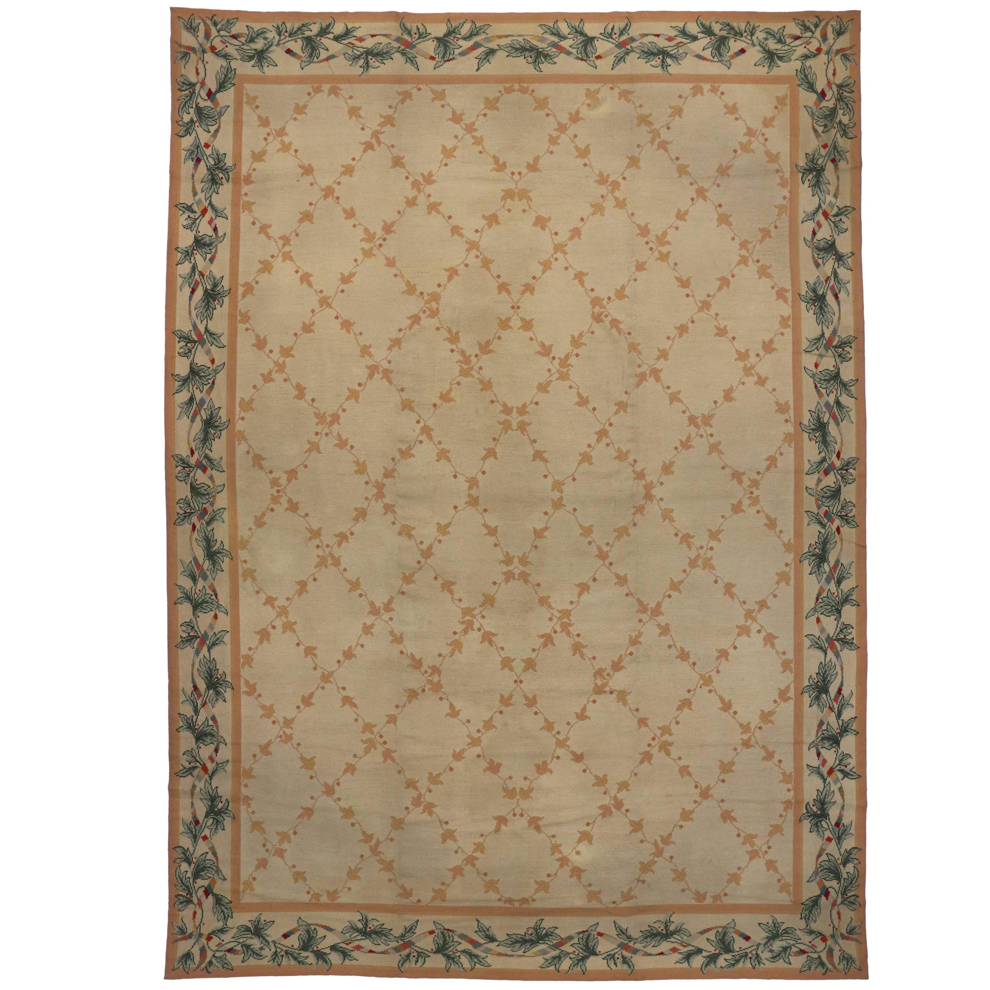 Fine Needlepoint Rug For Sale at 1stDibs