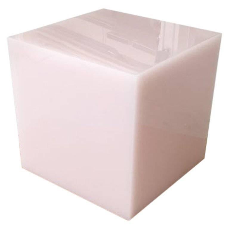 Contemporary Light Pink Side Table or Bedside Table, Sabine Marcelis Candy Cube For Sale