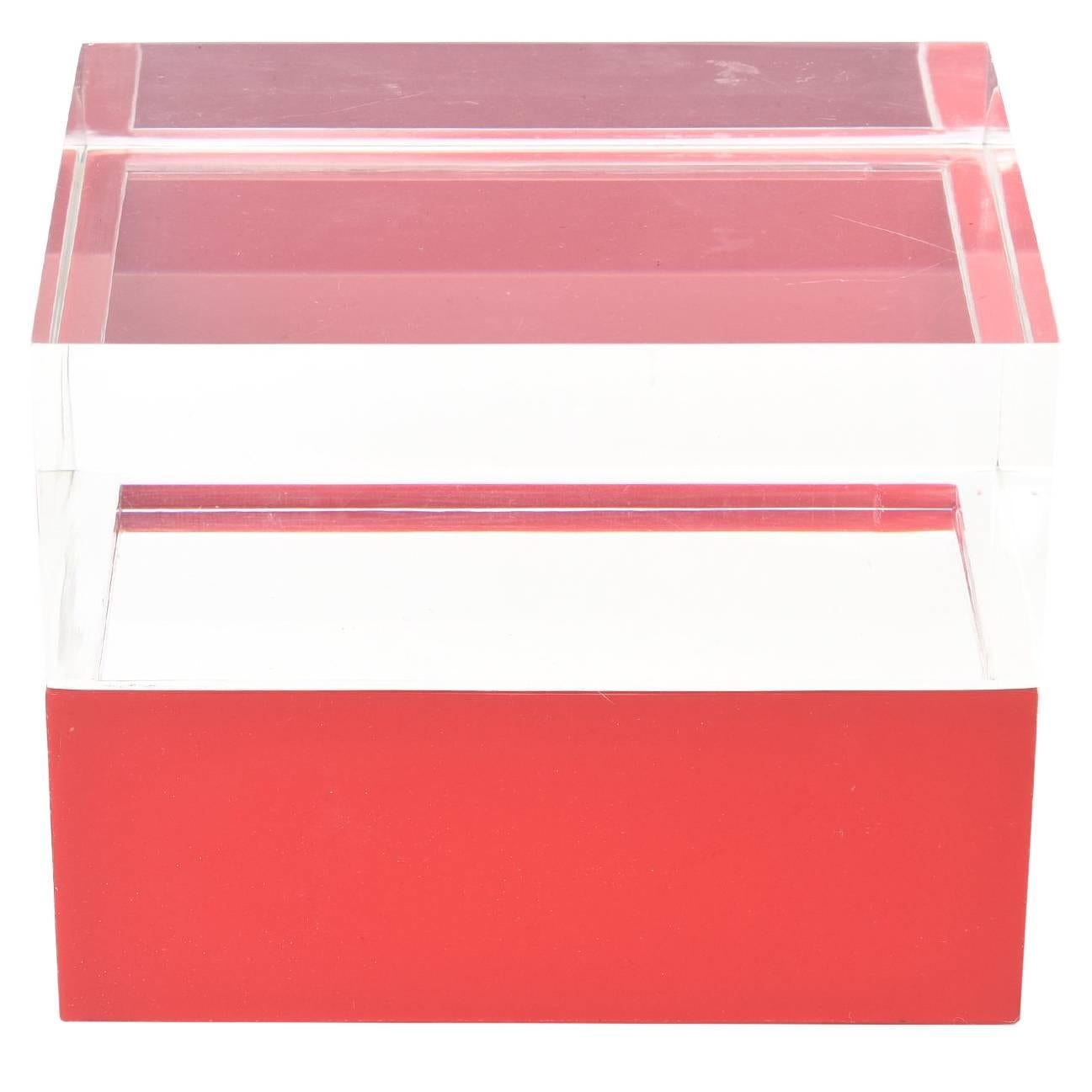 Italian Two-Part Lucite Vintage Box /HOLIDAY SATURDAY SALE