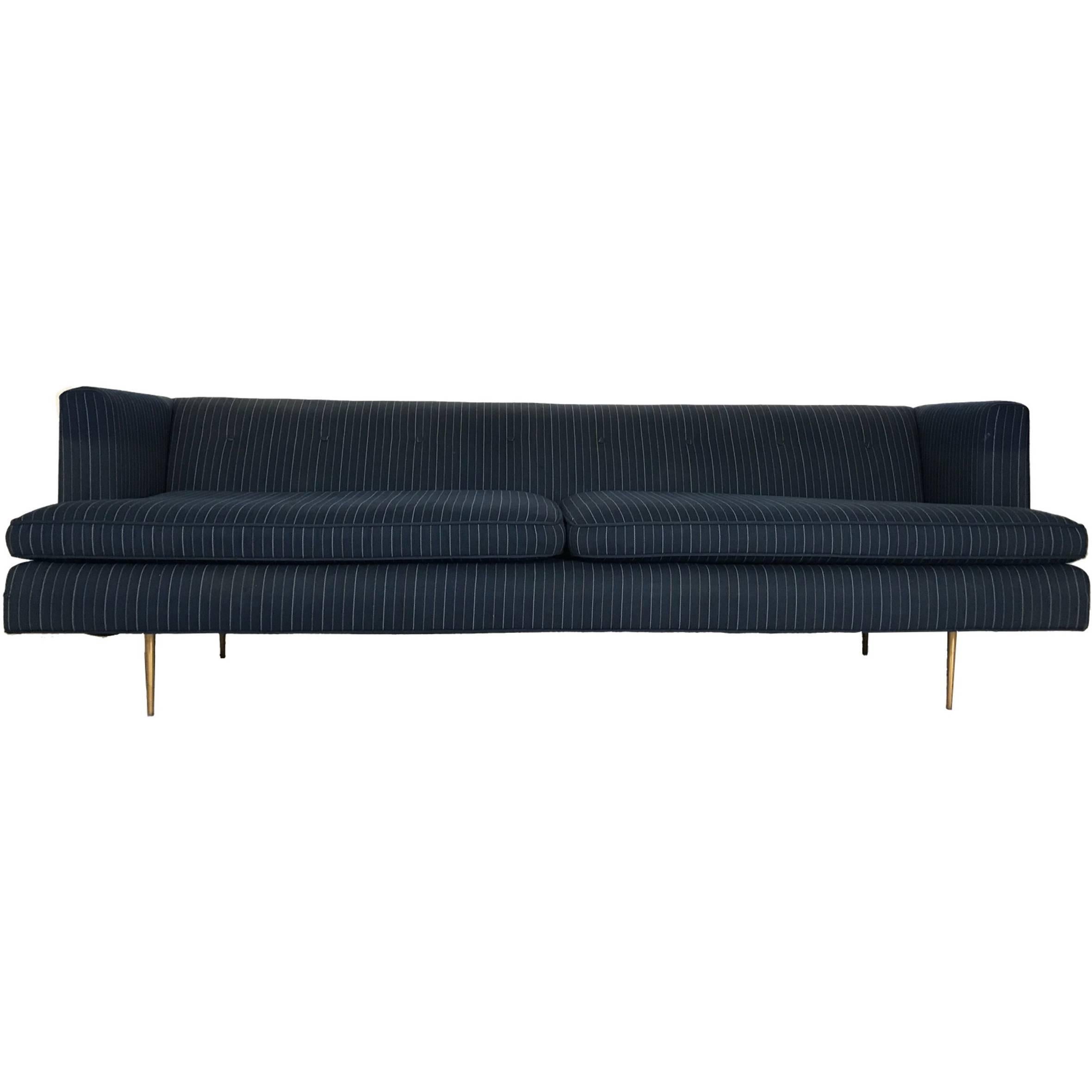 MN Originals Gondola Style Sofa  Manner of Dunbar Classic Modern w Brass Legs