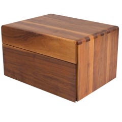 Allen Ditson Solid Walnut Jewelry or Tabletop Chest