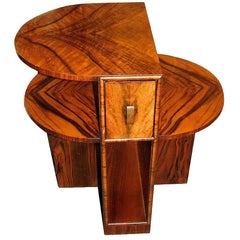 Art Deco English Burl Walnut Sectional Table