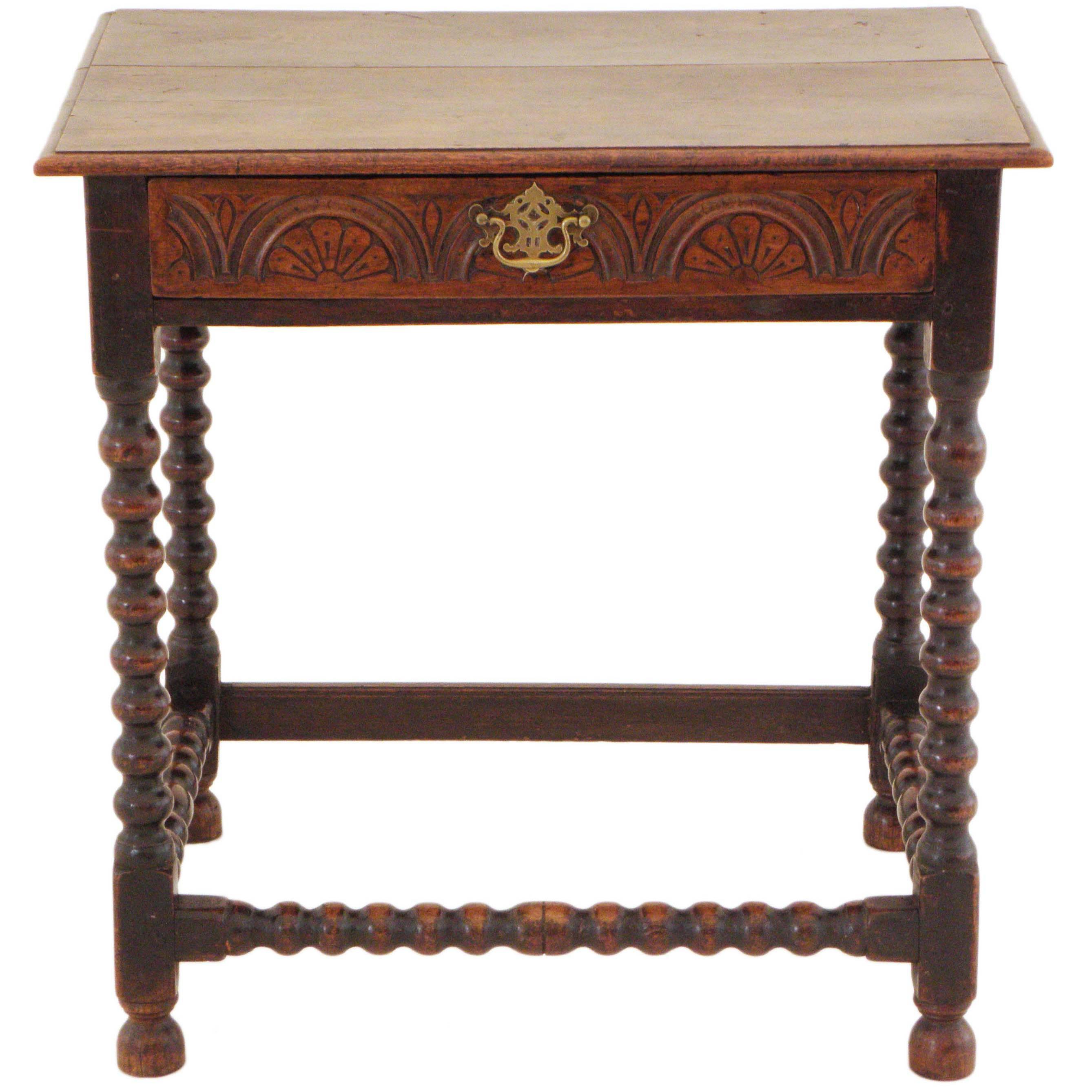 Antique Georgian 18th Century Oak Lowboy Side Occasional Table For Sale