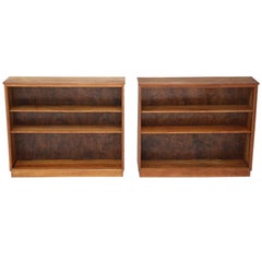 Antique Pair of Quality Adjustable Oak Open Bookcases, circa 1950