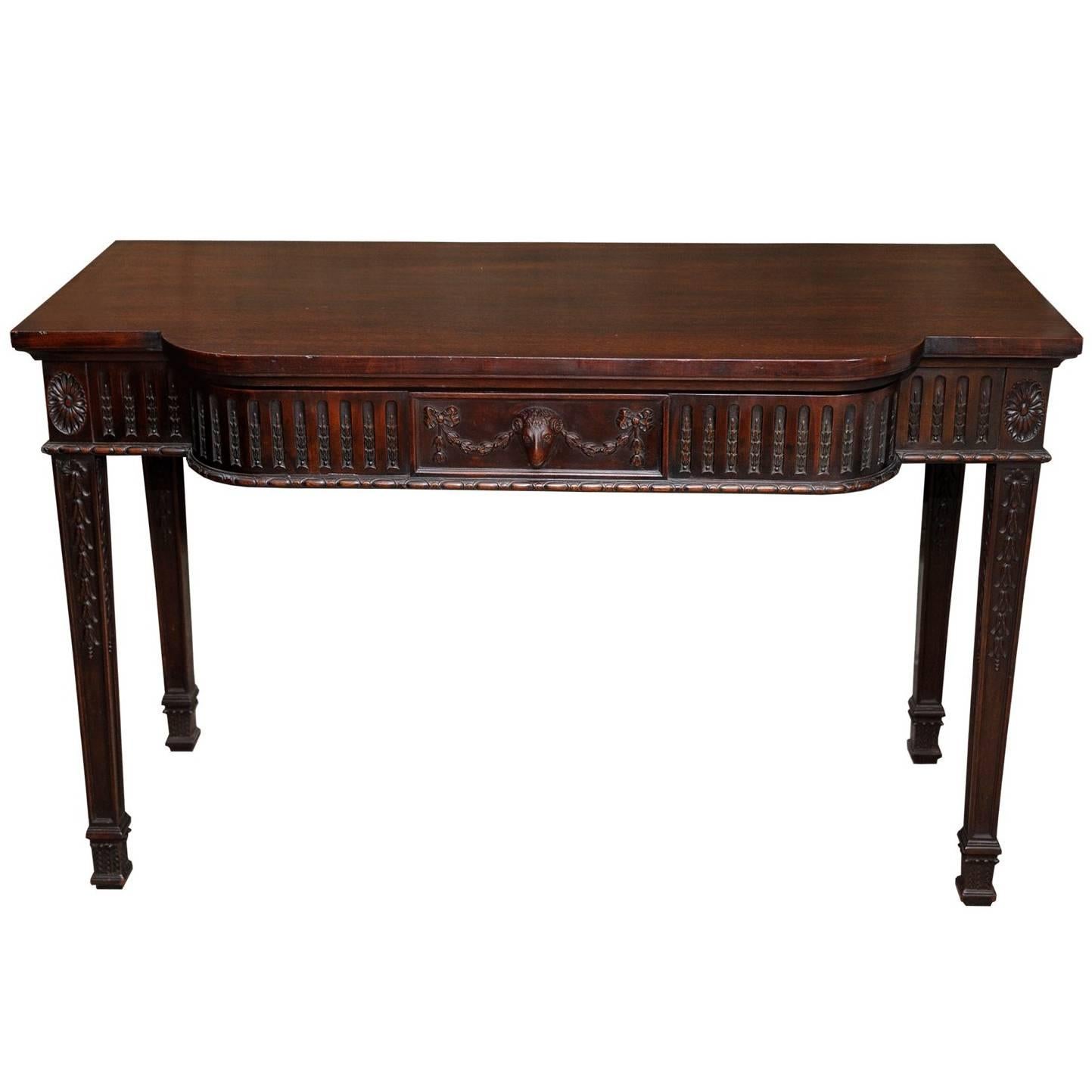 Mid-18th Century Irish Style Mahogany Serving/Side Table, circa 1880 For Sale