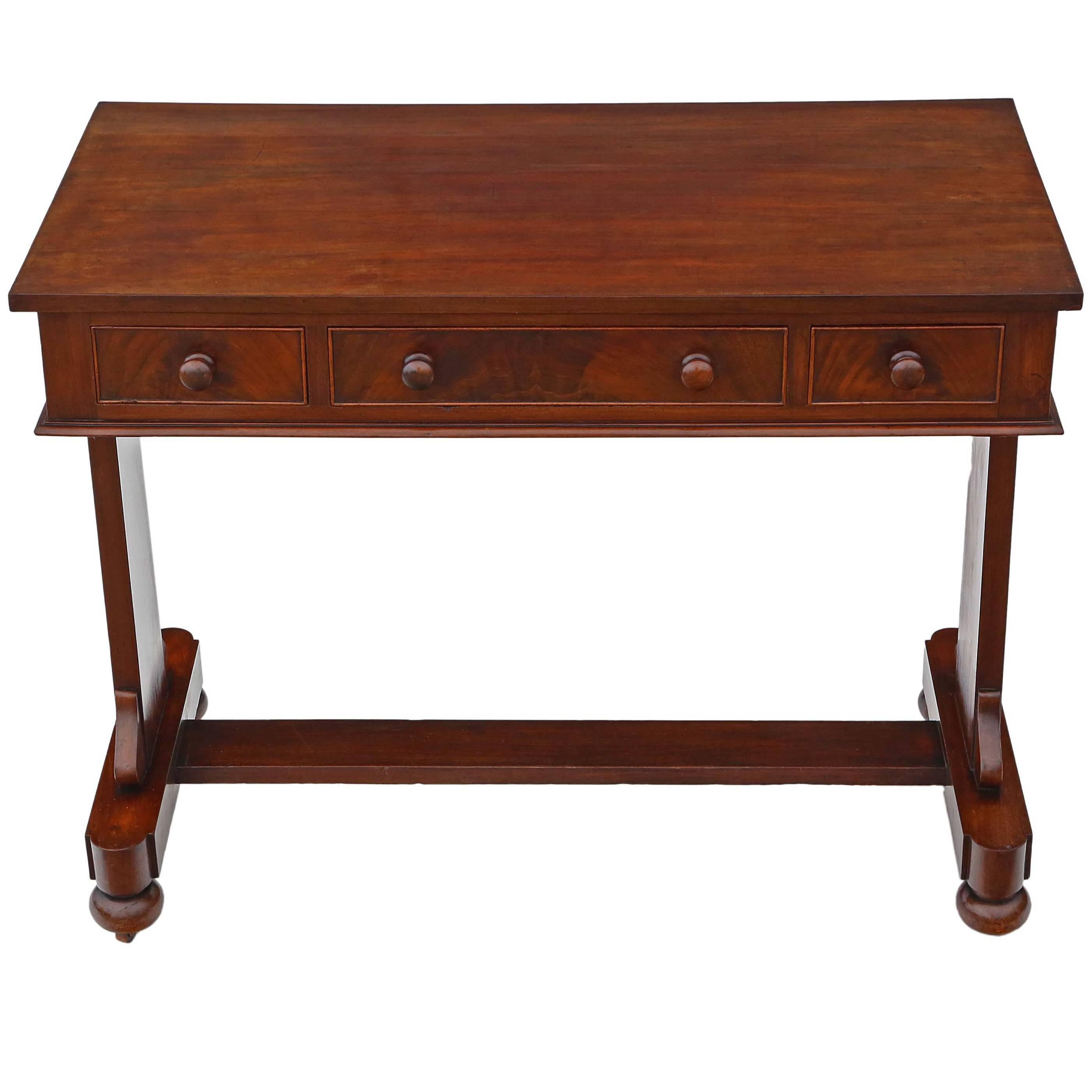 Antique Quality Victorian circa 1860 Mahogany Desk or Writing Table For Sale