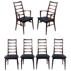 Danish Modern Rosewood Dining Chairs by Niels Koefoed