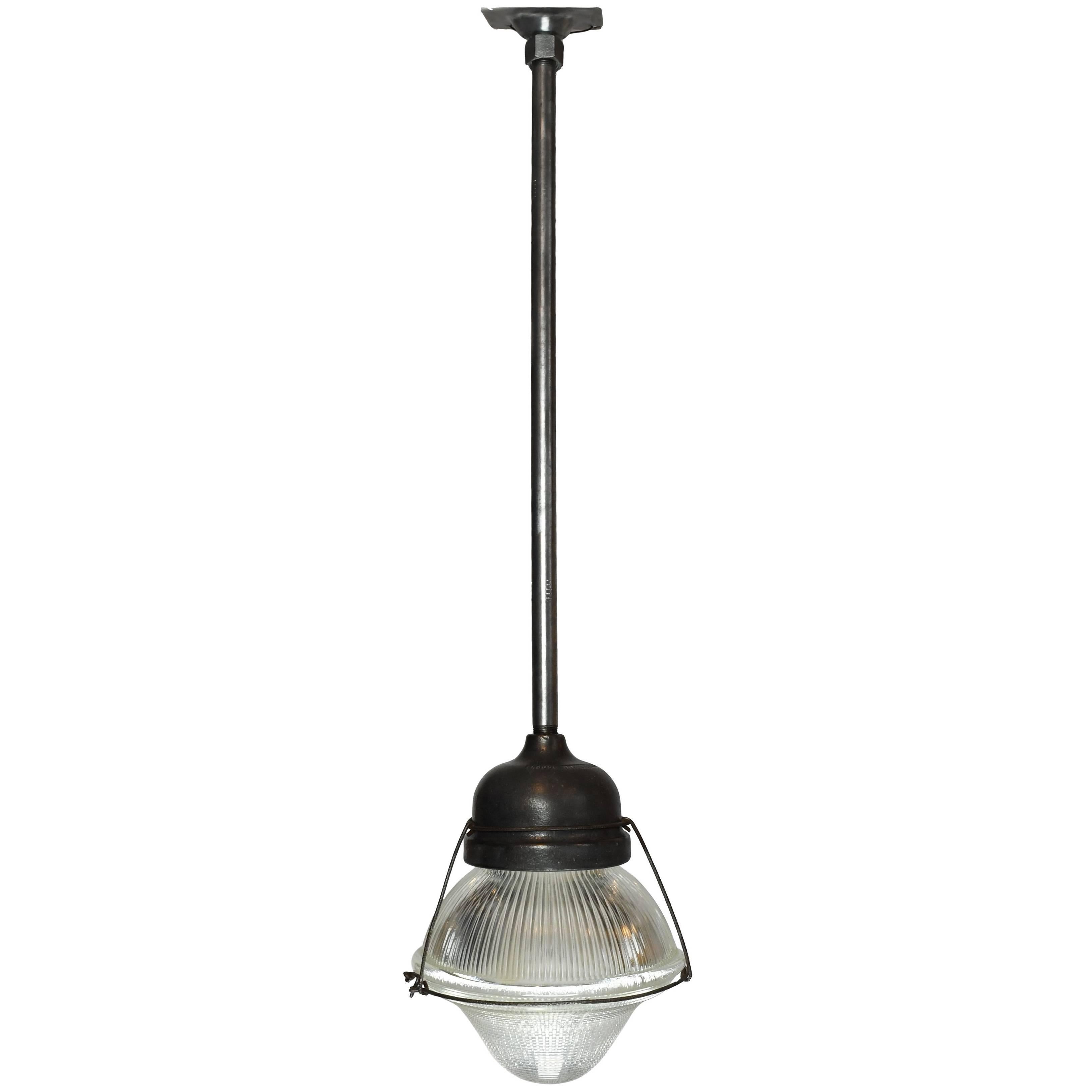 Acorn Holophane Industrial Pendant with Cage