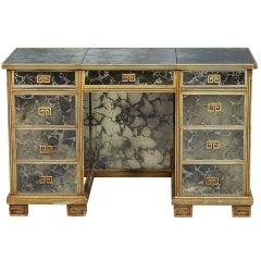 Retro Antiqued Mirror Vanity Dressing Makeup Table Desk