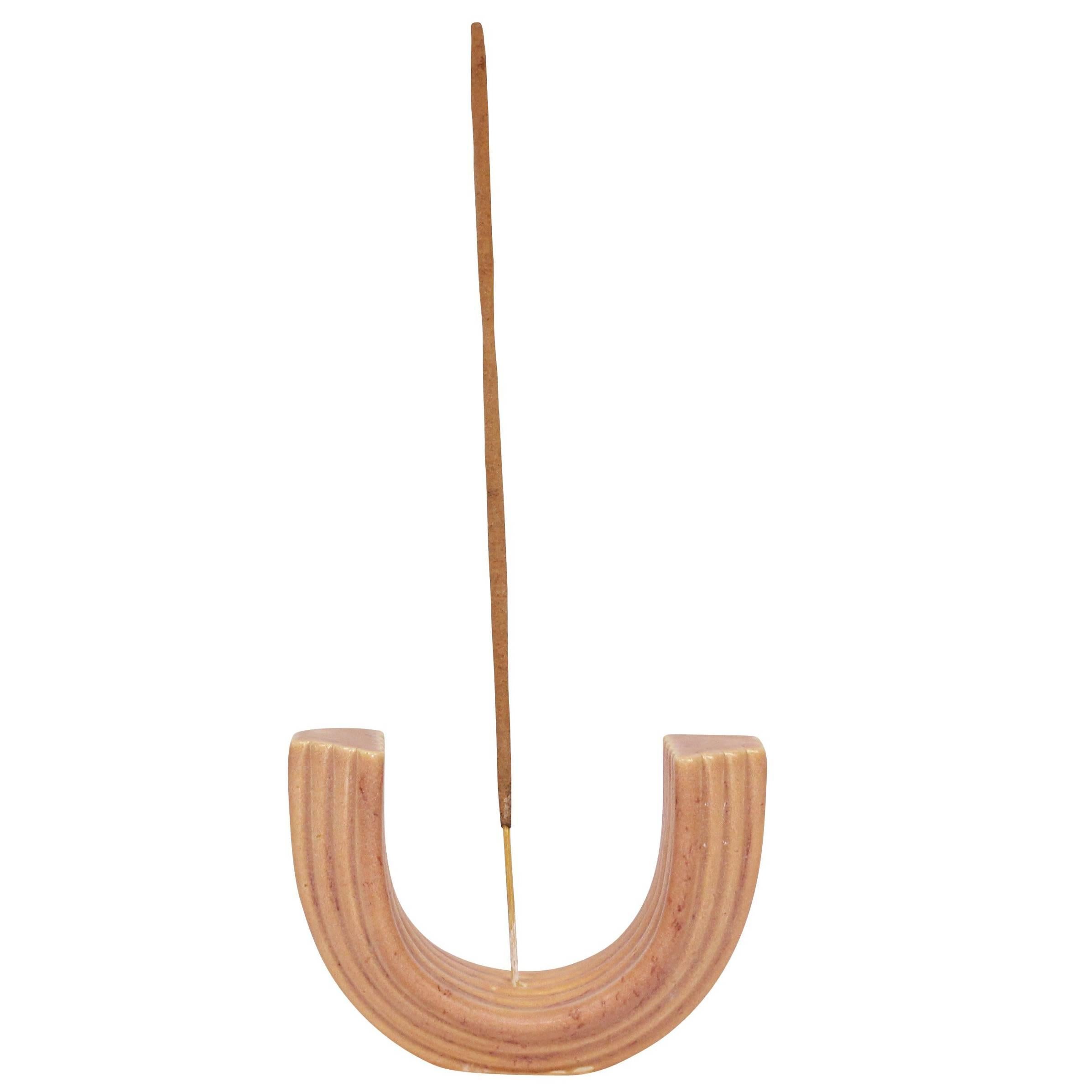 Contemporary Handmade Arch Incense Holder Tabletop - Peach Pink